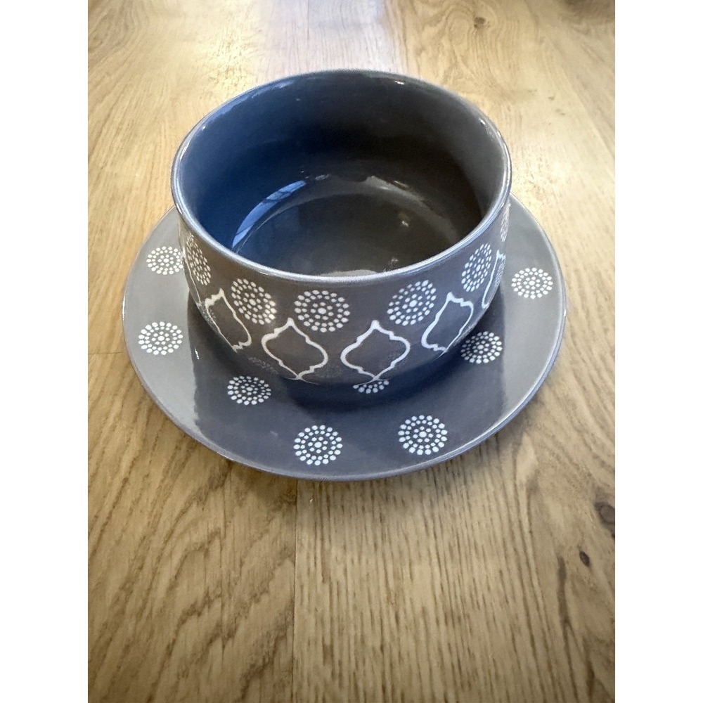 Grey Baum Brothers Moroccan Soup Cereal Bowl And Salad/Dessert/Bread Plate